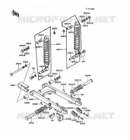 BRAS OSCILLANT/AMORTISSEUR pour Kawasaki KE100 1988