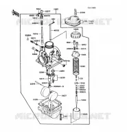 CARBURATEUR pour Kawasaki KE100 1988