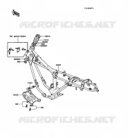 CH&Acirc;SSIS pour Kawasaki KE100 1988
