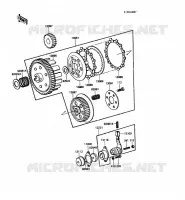 EMBRAYAGE pour Kawasaki KE100 1988