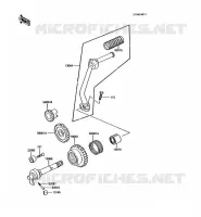 MECANISME DE KICK pour Kawasaki KE100 1988