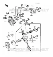 POMPE A HUILE pour Kawasaki KE100 1988
