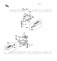 REPOSE PIED pour Kawasaki KE100 1988