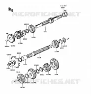 TRANSMISSION pour Kawasaki KE100 1988