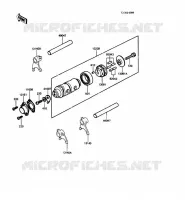 BARILLET/FOURCHETTE pour Kawasaki KE100 1989