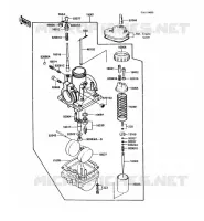 CARBURATEUR pour Kawasaki KE100 1989