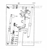 FOURCHE pour Kawasaki KE100 1989