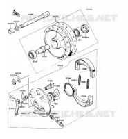 MOYEU AVANT pour Kawasaki KE100 1989