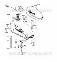 RESERVOIR CARBURANT pour Kawasaki KE100 1989