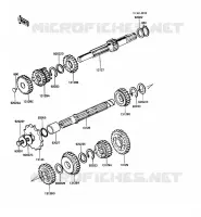 TRANSMISSION pour Kawasaki KE100 1989