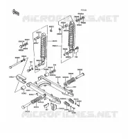 BRAS OSCILLANT/AMORTISSEUR pour Kawasaki KE100 1994