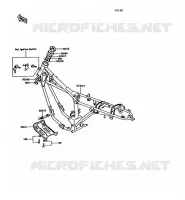 CH&Acirc;SSIS pour Kawasaki KE100 1994