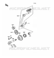 MECANISME DE KICK pour Kawasaki KE100 1994