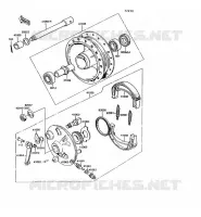 MOYEU AVANT pour Kawasaki KE100 1994