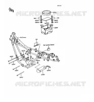 PIECE DE CADRE (COUVERTURE) pour Kawasaki KE100 1994