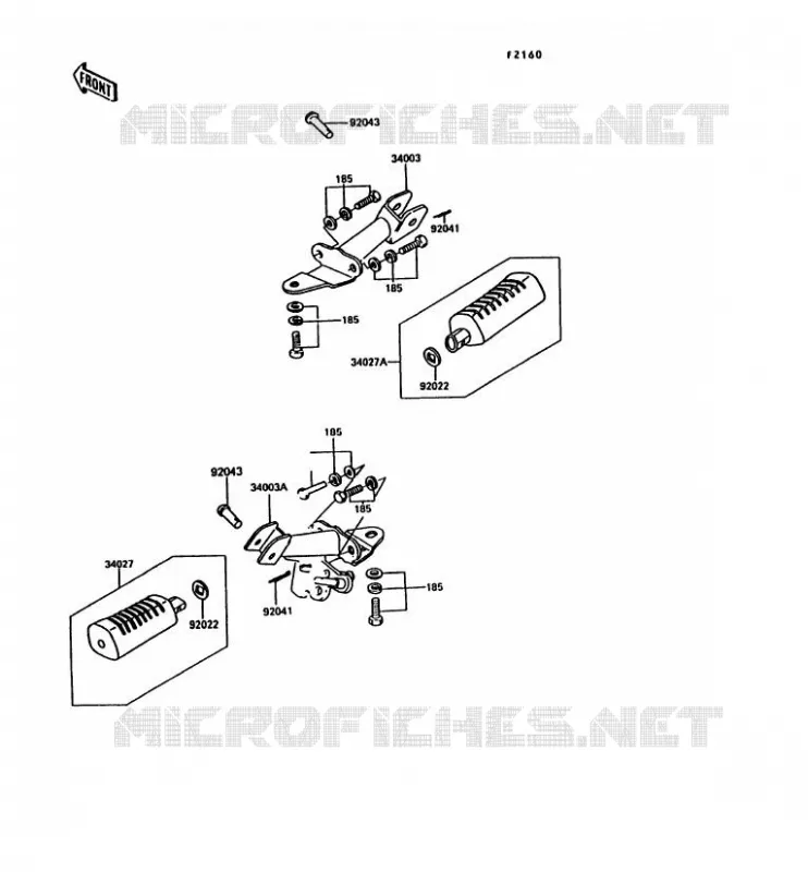REPOSE PIED Kawasaki MOTOS 100 1994 KE100  KE100-B13