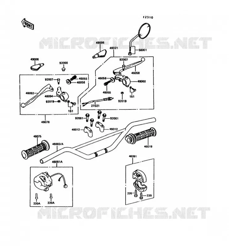 GUIDON Kawasaki MOTOS 100 1994 KE100  KE100-B13