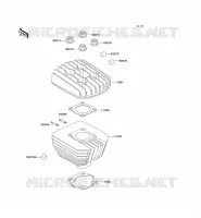 CULASSE/CYLINDRE pour Kawasaki KE100 1999