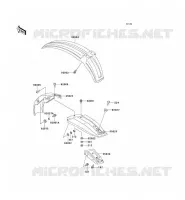 GARDE BOUE pour Kawasaki KE100 1999