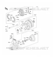 MOYEU ARRIERE pour Kawasaki KE100 1999