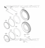 ROUE/PNEUS pour Kawasaki KE100 1999
