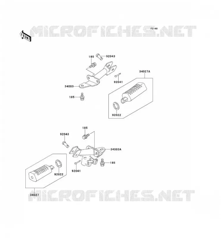 REPOSE PIED Kawasaki MOTOS 100 1999 KE100  KE100-B18