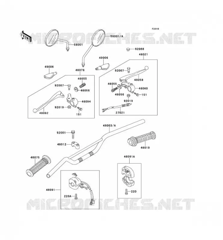 GUIDON Kawasaki MOTOS 100 2000 KE100  KE100-B19