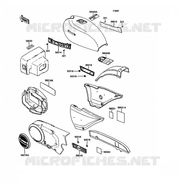LABEL Kawasaki MOTOS 125 1991 KH125  KH125-K6