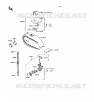 RESERVOIR CARBURANT pour Kawasaki KH125 1992