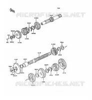 TRANSMISSION pour Kawasaki KH125 1994