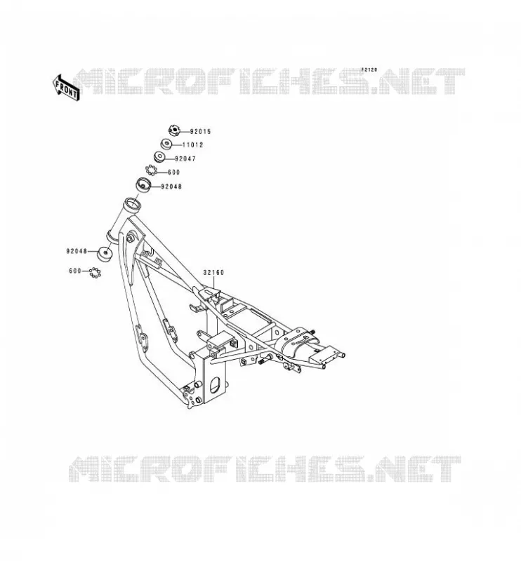 CH&Acirc;SSIS Kawasaki MOTOS 125 2000 GTO SPEEDSTER  KH125-M5