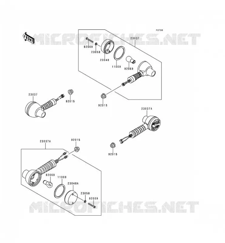 CLIGNOTANTS Kawasaki MOTOS 250 1994 KLR250  KL250-D11