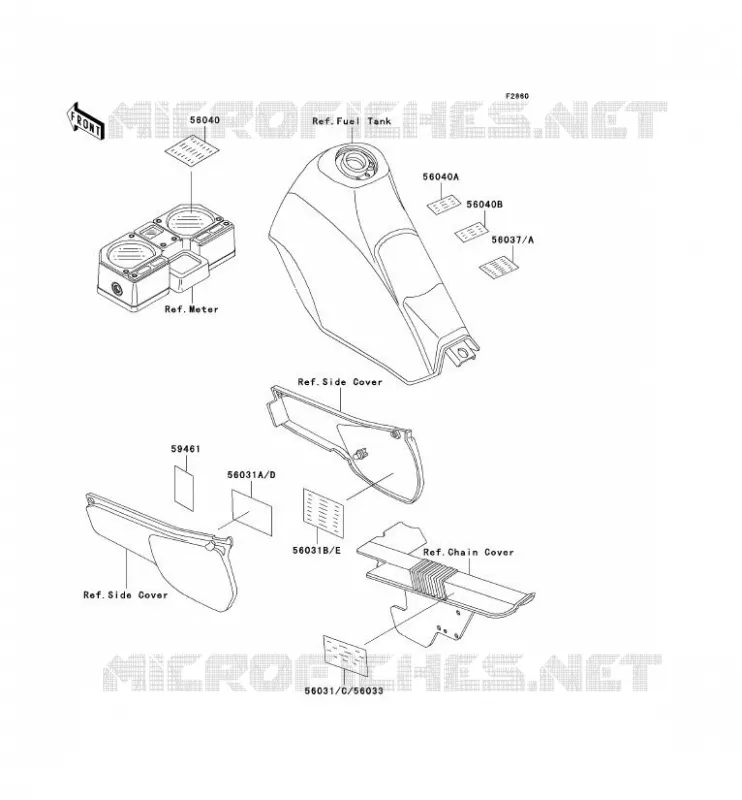 LABEL Kawasaki MOTOS 250 1995 KLR250  KL250-D12