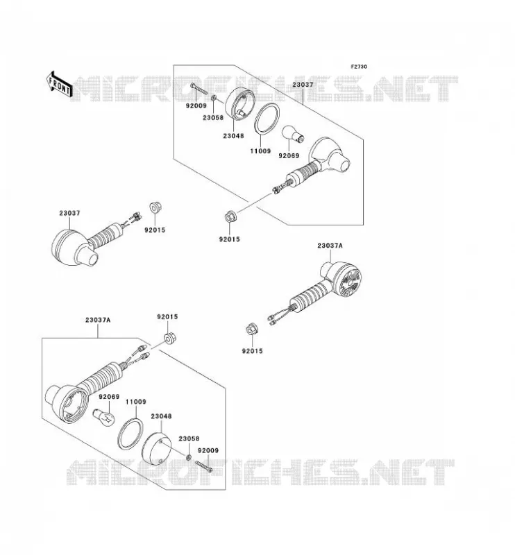 CLIGNOTANTS Kawasaki MOTOS 250 2000 KLR250  KL250-D17