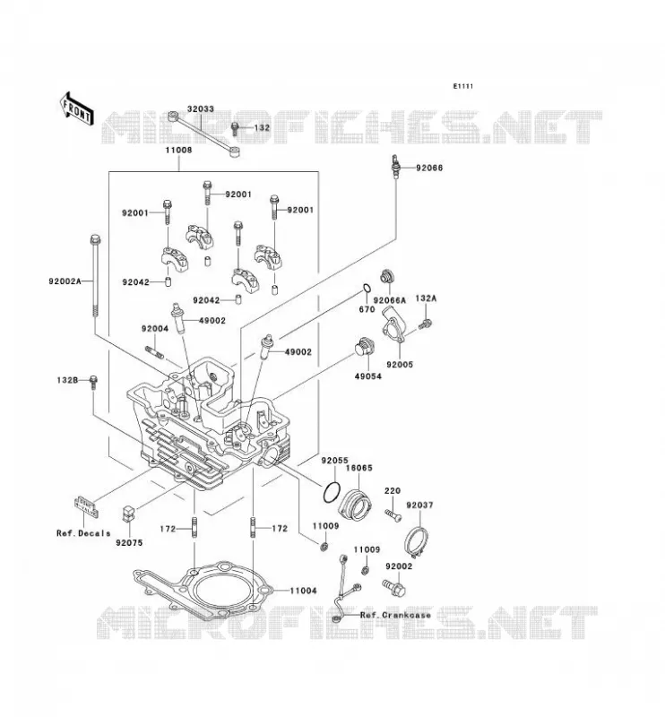 CULASSE Kawasaki MOTOS 250 2000 KLR250  KL250-D17