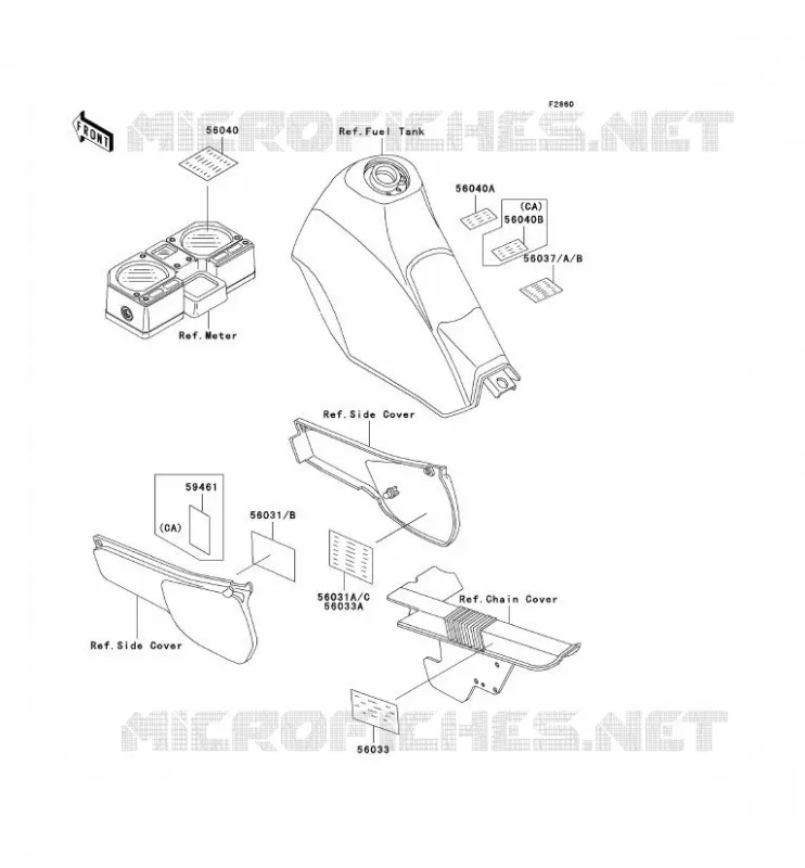 LABEL Kawasaki MOTOS 250 2001 KLR250  KL250-D18