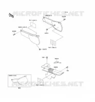 CACHE LAT&Eacute;RAL/GARDE CHAINE pour Kawasaki KLR250 2002