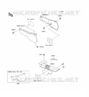 CACHE LAT&Eacute;RAL/GARDE CHAINE pour Kawasaki KLR250 2004