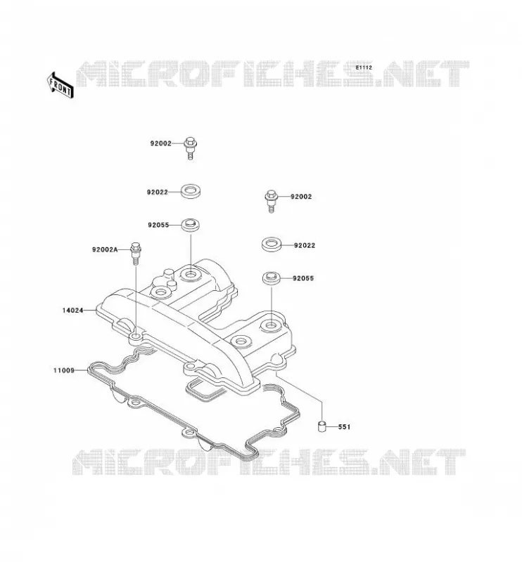 COUVRE CULASSE Kawasaki MOTOS 250 2004 KLR250  KL250-D21