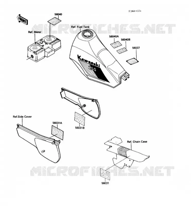 LABEL Kawasaki MOTOS 250 1987 KLR250  KL250-D4