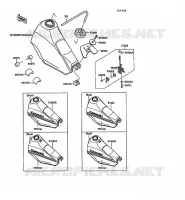 RESERVOIR CARBURANT pour Kawasaki KLR250 1989