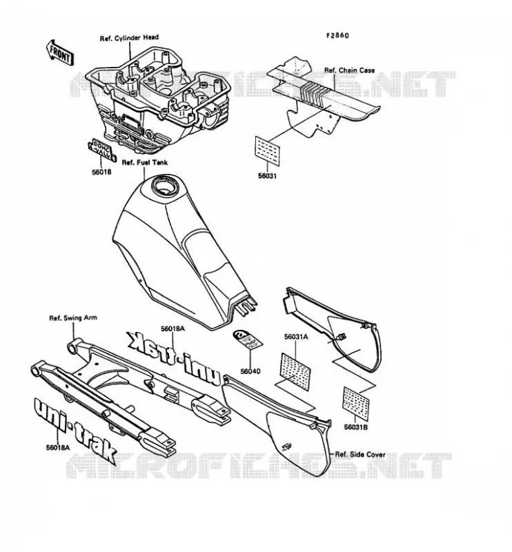 LABEL Kawasaki MOTOS 250 1989 KLR250  KL250-D6