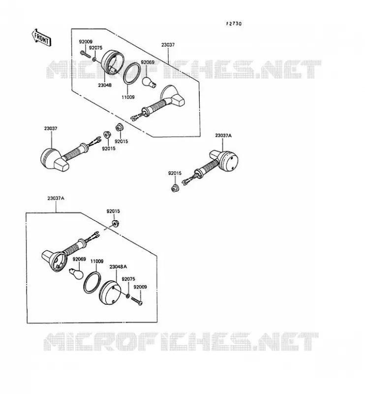CLIGNOTANT Kawasaki MOTOS 250 1990 KLR250  KL250-D7