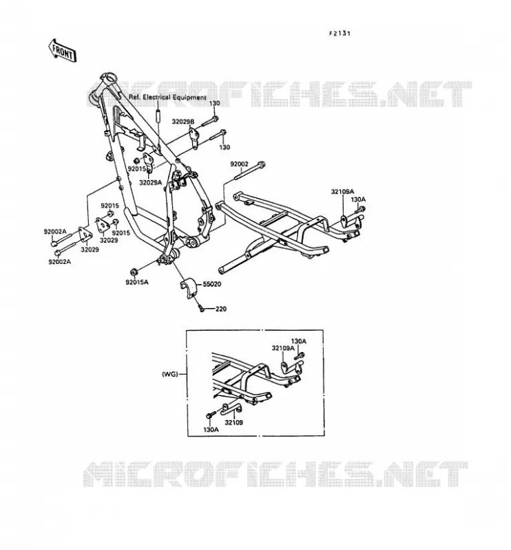 PIECE DE CADRE Kawasaki MOTOS 250 1990 KLR250  KL250-D7