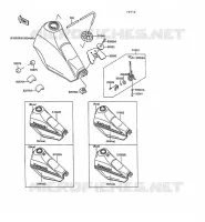 RESERVOIR CARBURANT pour Kawasaki KLR250 1990