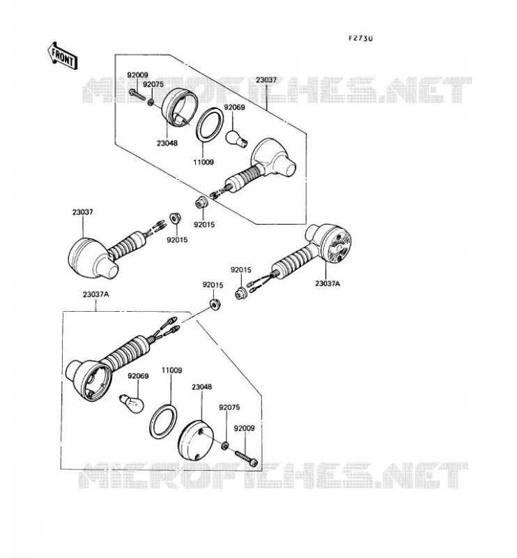 CLIGNOTANT Kawasaki MOTOS 250 1991 KLR250  KL250-D8