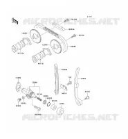 ARBRE A CAME/TENDEUR pour Kawasaki SUPER SHERPA 1997