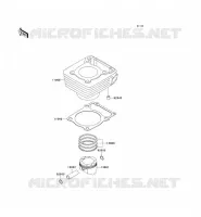 CYLINDRE/PISTON pour Kawasaki SUPER SHERPA 2007