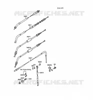 CABLES pour Kawasaki KLR500 1988
