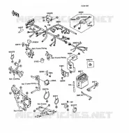 CHASSIS EQUIPMENT ELECTRIQUE pour Kawasaki KLR500 1988